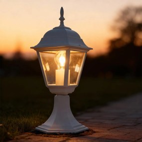 Paletto Lampione Vintage 40cm E27 IP54 Bianco - Serie Alfieri