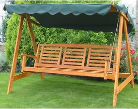 Altalena da giardino in legno verde-marrone Eden - Rojaplast