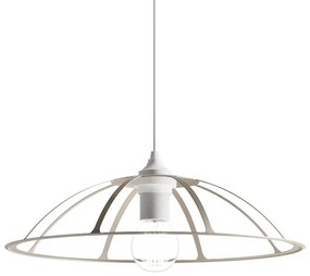 Lampadario Moderno Wing bianco paralume bianco E27 Ø40cm