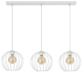 Lampadario su corda  MERCURE 3xE27/15W/230V bianco