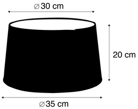 Paralume in lino grigio 35/30/18