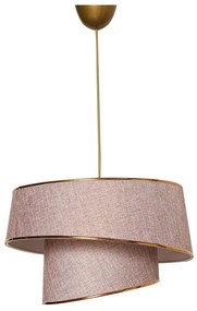 Lampadario su filo BARETTE 1xE27/60W/230V rosa