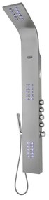 Colonna da doccia termostatica per idromassaggio a LED e Bluetooth L20 x H165 cm Argento - CHAKRA V