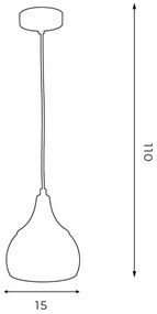 Lampadario su filo AKTAN 1xE27/60W/230V nero