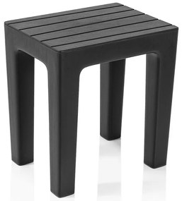 Lello lo sgabello multiuso ad alta resistenza nero con effetto legno