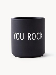 Tazza senza manico di design con scritta Favourite YOU ROCK