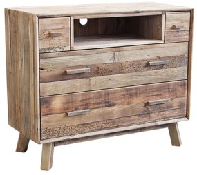 PINUS - cassettiera con 4 cassetti e un ripiano