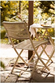 Set da pranzo da giardino beige in metallo per 2 persone Arcas – House Nordic