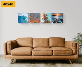 Set di quadri – Paesaggio marino affascinante