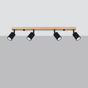 Sollux SL.1294 - Faretto VERDO 4xGU10/10W/230V nero