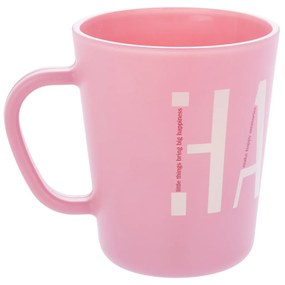 Tazza in vetro 370 ml scritta Happy Glassy