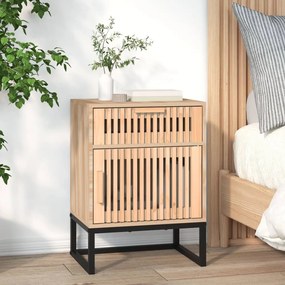 Comodino 40x30x55,5 Cm Legno Multistrato E Ferro /