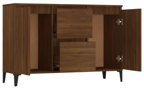 Credenza rovere marrone 104x35x70 cm in legno ingegnerizzato