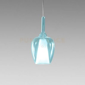 Ofelia s/10 - vetro blu-trasparente e portalampada bianco 1 luce at...
