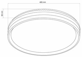 Plafoniera LED dimmerabile BARBARA LED/72W/230V 3000-6000K + +TC