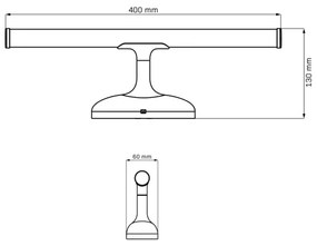 Illuminazione a LED per specchi da bagno ARMONA LED/6W/230V 4000K 40 cm IP44 cromo