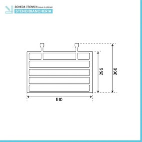 Stendibiancheria termoarredo universale in plastica bianca rigida
