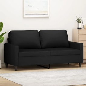 Divano A 2 Posti Nero 140 Cm İn Velluto /