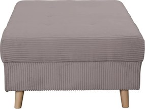 Sgabello in velluto a coste grigio Ariella - Ropez