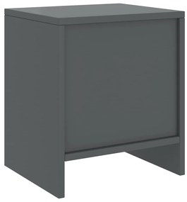 Comodini 2 pz Grigio Scuro 35x30x40 cm in Pino Massello