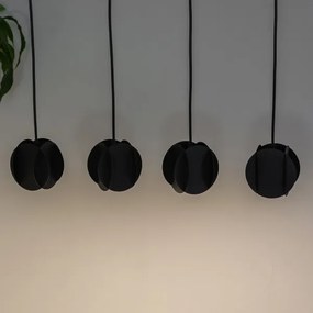 Lampadario sospeso su cavo GAMBIT 4x GU10/10W/230V, nero