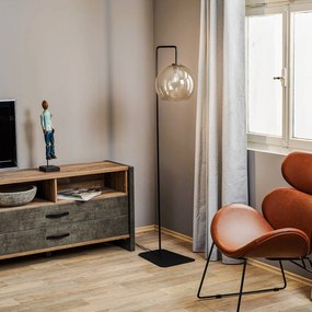 Nowodvorski Lighting Piantana Monaco con paralume a sfera in vetro