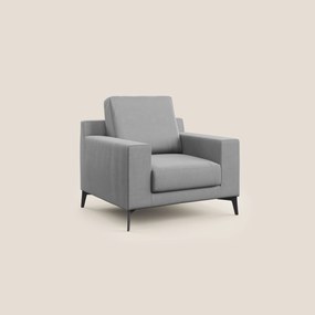 Prestige poltroncina moderna in microfibra smacchiabile T11 grigio