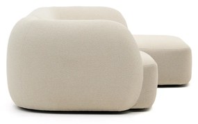 Kave Home - Divano modulare Martina 3 posti con chaise longue destra Ã©cru 287 cm