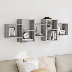 Mensola A Muro Grigio Sonoma 129x18x42 Cm İn Truciolato /