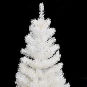 Albero di Natale Preilluminato con Palline Bianco 90 cm