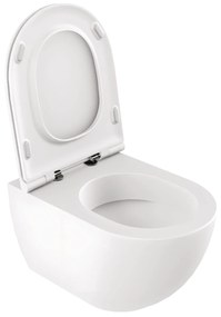 Wc Sospeso Senza Brida Azzurra Ceramica "Comoda" Bianco Opaco