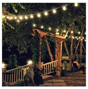 Retlux - Catena decorativa da esterno LED GHIRLANDA G45 10xE27/230V 8m IP44 bianco caldo