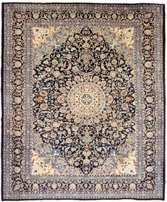 Kashmar Tappeto 300x370 Blu (Iran) Annodato A Mano