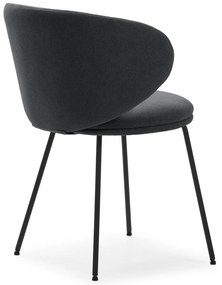 Set di sedie da pranzo grigio scuro in imbottito 2 pz Rush – Marckeric