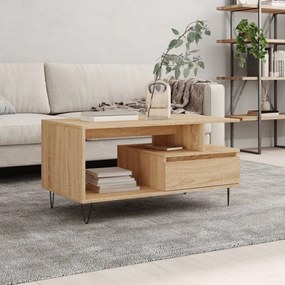 Tavolino Da Salotto Rovere Sonoma 90x49x45 Cm Legno Multistrato /