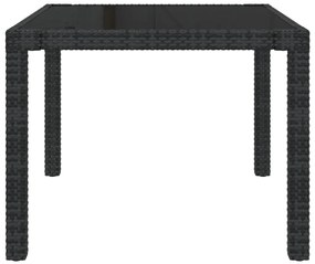 Set da Pranzo da Giardino 5 pz con Cuscini in Polyrattan Nero