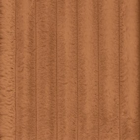 Divano angolare color terracotta (con penisola a sinistra e chaise lounge) rivestito in velluto a coste Martin – Ropez