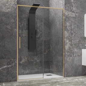 Porta doccia 150 cm oro spazzolato altezza 200h | KLA4000G - KAMALU