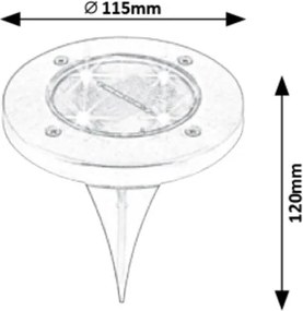 Rabalux 7975 - Lampada solare LED esterna con sensore LED/0,24W/1xAA IP44