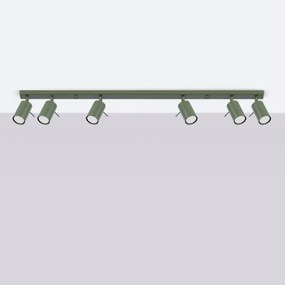 Sollux SL.1505 - Faretto RING 6xGU10/10W/230V verde