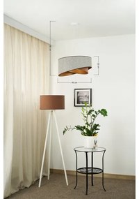 Brilagi - Lampadario LED a sospensione con filo LYRA 1xE27/15W/230V grigio/color crema/oro