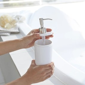 Dispenser per sapone bianco in plastica 500 ml Round – YAMAZAKI