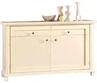 Madia credenza in legno 2 porte avorio l.150 p.40 h.90