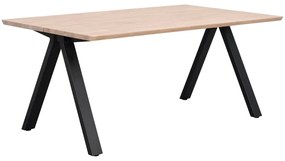 Tavolo da pranzo pieghevole con piano in rovere 170x100 cm Carradale - Rowico