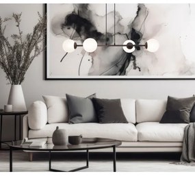 Lampadario a sospensione con filo FIRA 4xE27/60W/230V nero