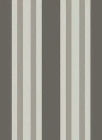Streifentapete Polo Stripe von Cole & Son - Black & Stone