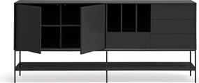 Cassettiera nera 220x98x45 cm Platt – Teulat