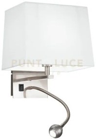 Applique a parete led + 1 luce attacco e14 helly piramidale bianca ...