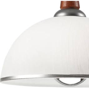 Lampadario a scomparsa CHIARA 1xE27/60W/230V argento/rovere
