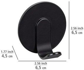 Ganci metallici autoportanti nero opaco in set di 2 pezzi Bivio - Wenko